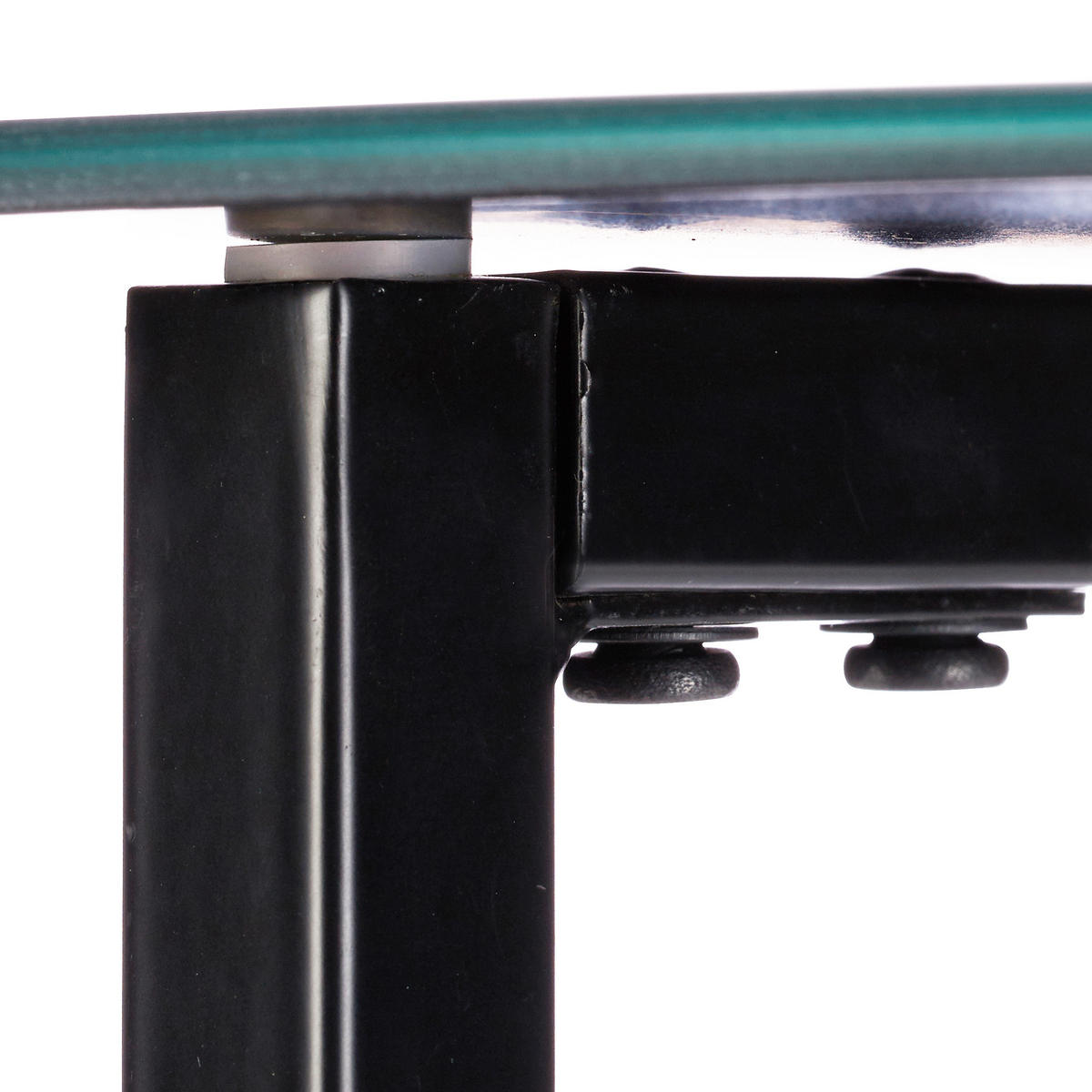 BEISTELLTISCH - Schwarz, Glas/Metall (50/50/51cm) - Relaxdays