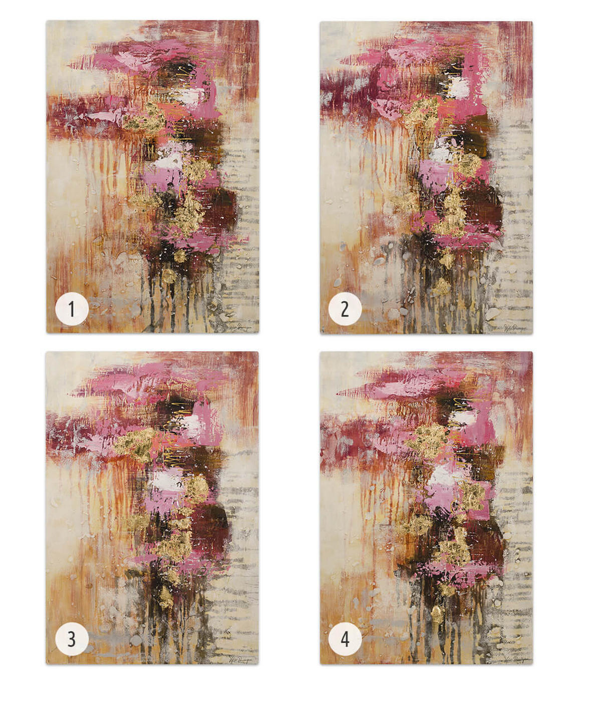 ACRYLBILD HANDGEMALT 80/120 cm - Pink, Holz/Textil (80/120cm) - KUNSTLOFT