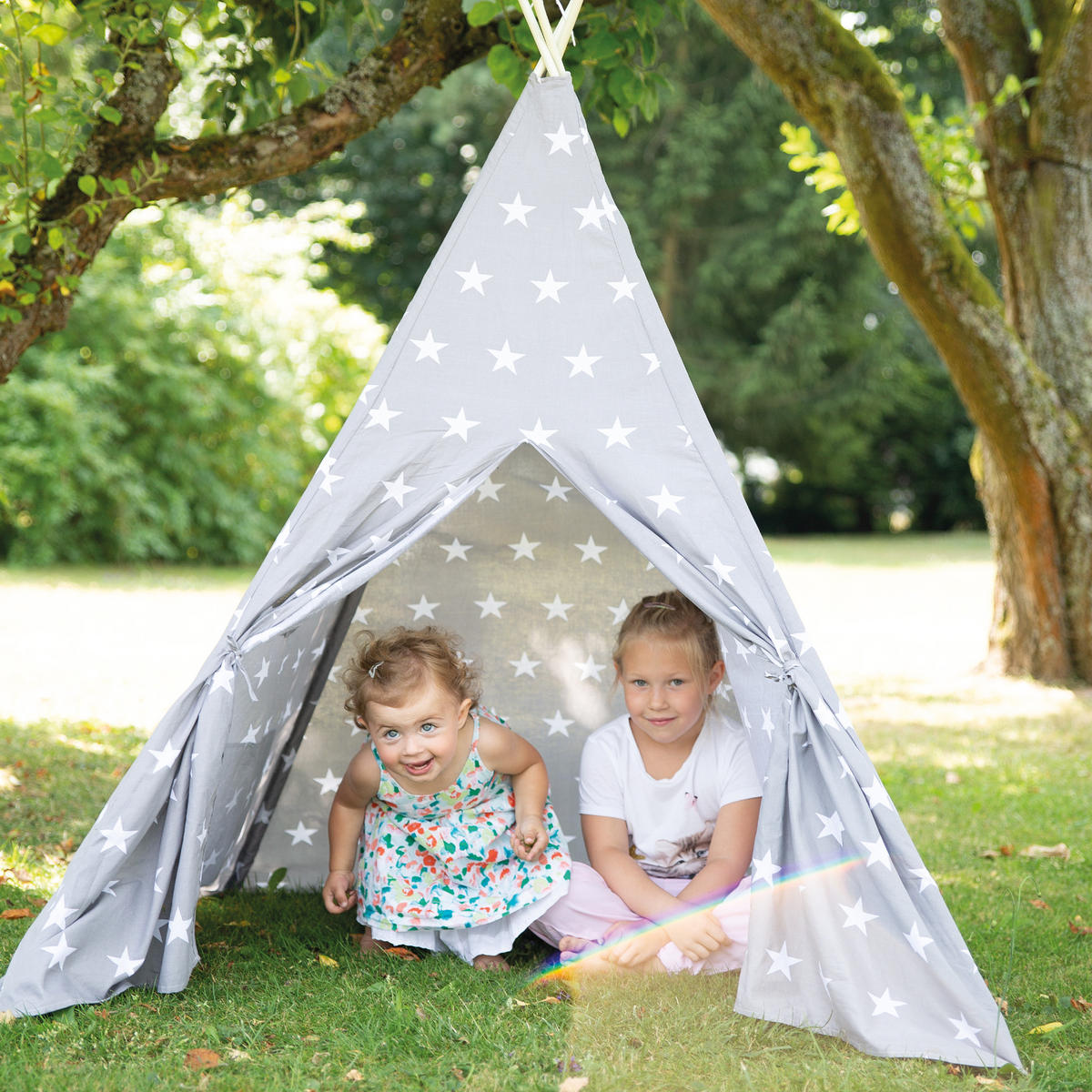 SPIELZELT 'Sterne' - Grau, Textil (115/156/115cm) - Roba