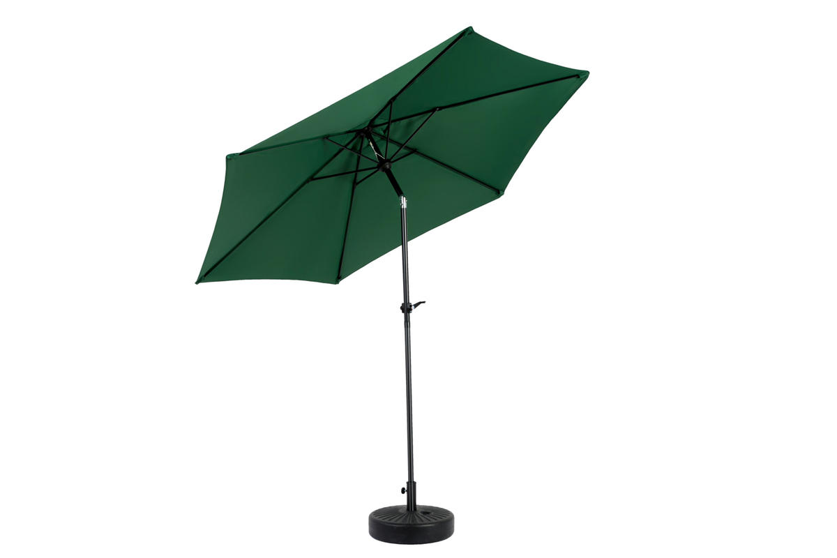 SONNENSCHIRM Doppel Rechteck dunkelgrün - Grün, Metall (264/264cm) - ComfortXL