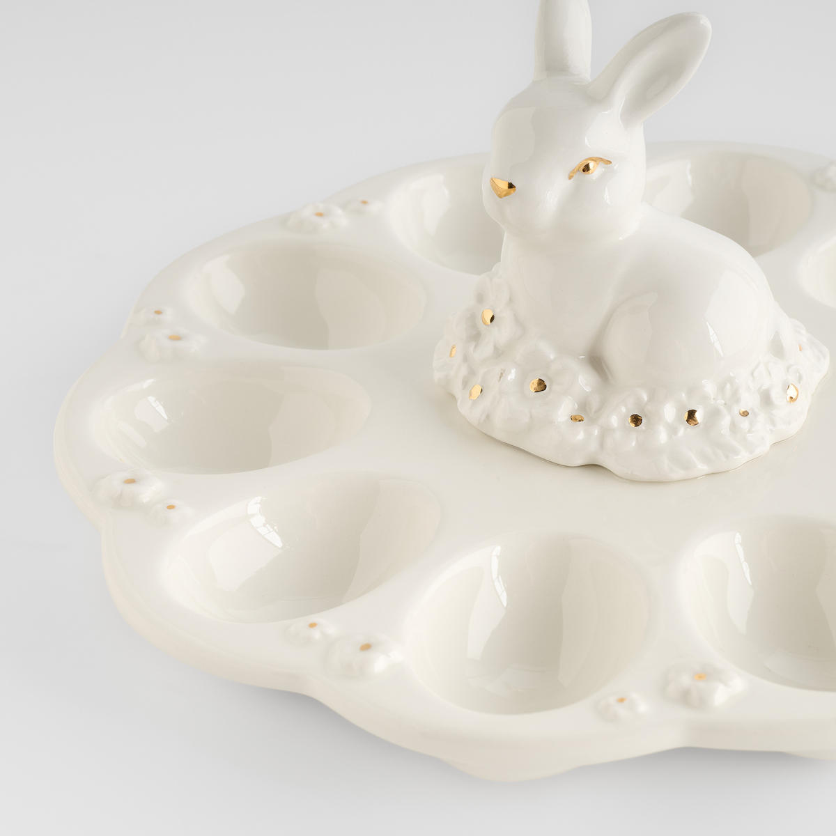 EIERPLATTE Bellissima - Weiß, Stein (23/10.5/23cm) - home&you