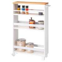 KÜCHENWAGEN, weiß - Weiß, Holz (50/79/15cm) - eluno