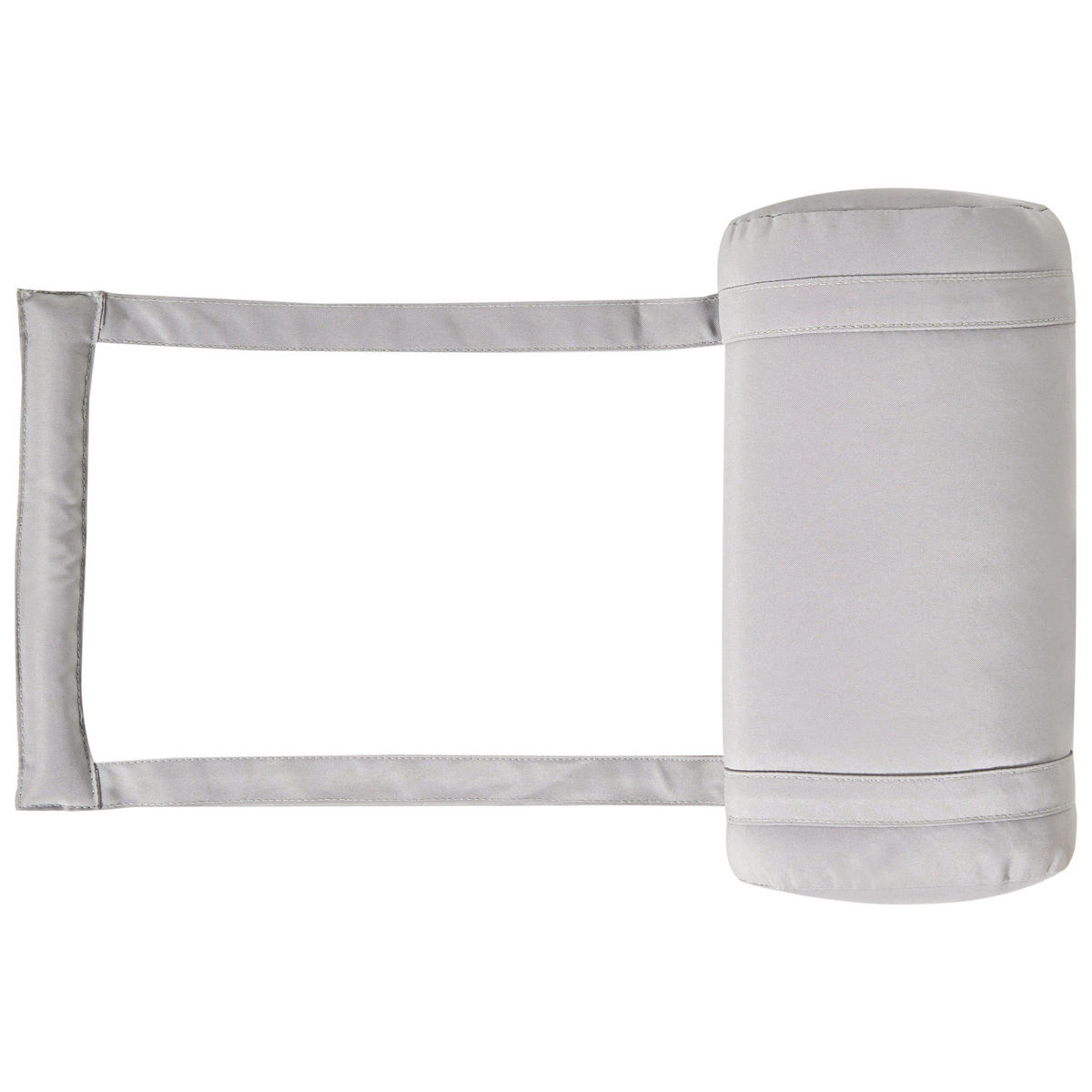 LIEGENAUFLAGE Hellgrau 60/180 cm Brescia Premium - Hellgrau, Textil (180/5/60cm) - Beliani