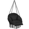 HÄNGESESSEL Samira,80 x 81 x 139 cm,schwarz - Schwarz, Kunststoff (80/139/81cm) - tectake