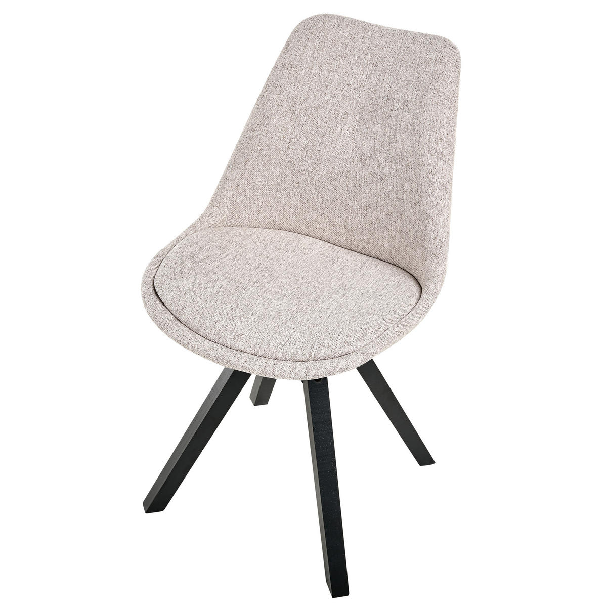 ÉTKEZŐSZÉK 2 darabos Szett Világosbarna Hedley - fekete/világosbarna, textil (48/86/58cm) - Beliani