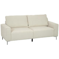 3-SITZER-SOFA DE-06483 weiche Couch mit Rückenkissen, Cordbezug Cremeweiß - Creme, Holzwerkstoff/Textil (77/80/193cm) - ComfortXL