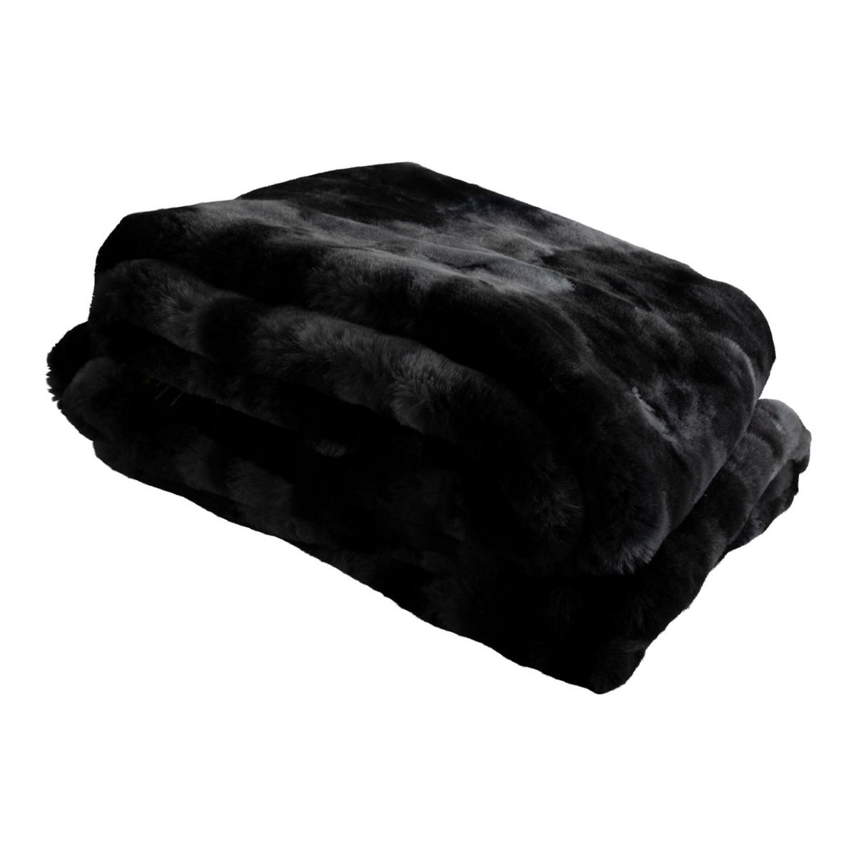 PLAID Linde Schwarz 150/200/2cm - Schwarz, Textil (200/150cm) - PTMD Collection