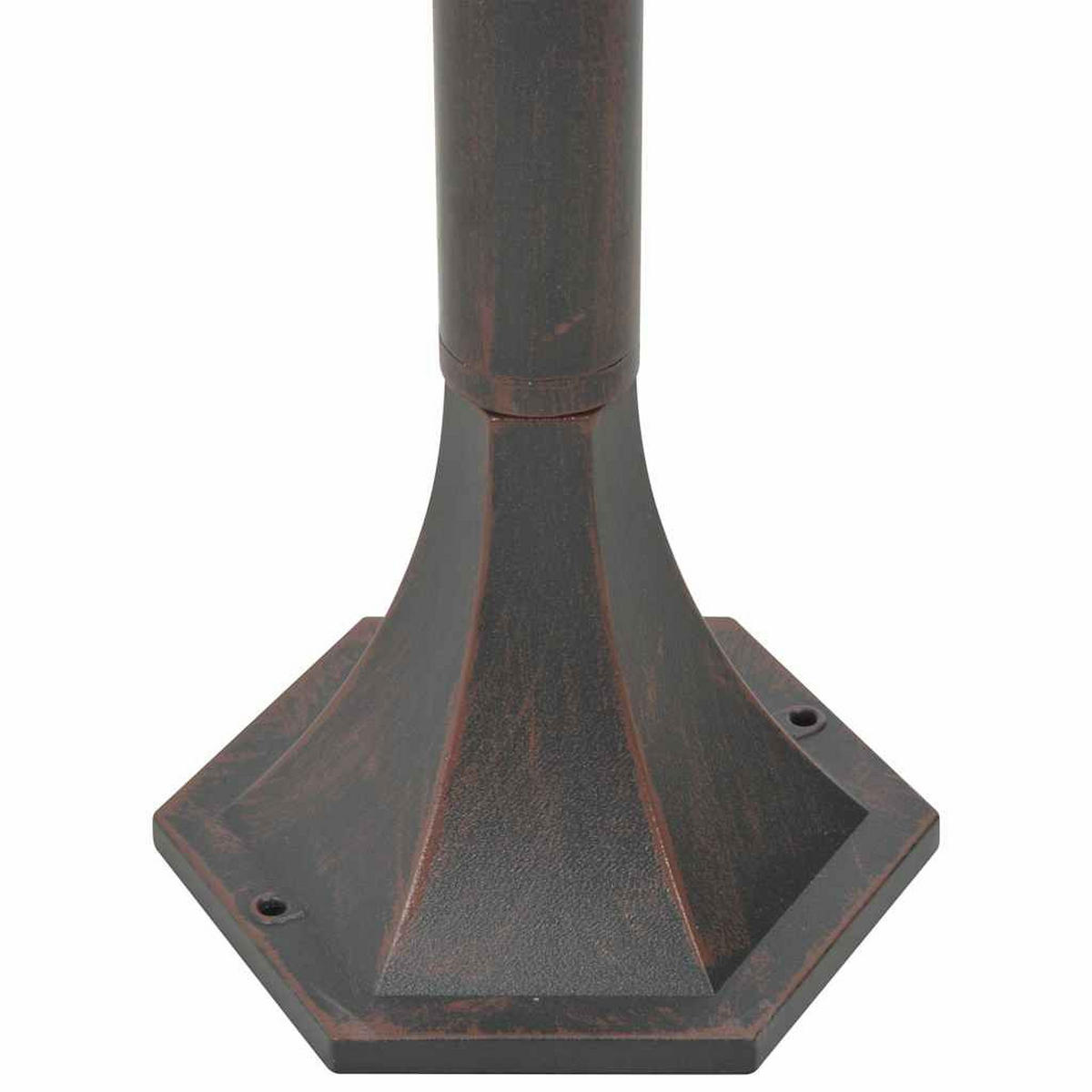 GARTEN-POLLERLEUCHTE 6er Set E27 110 Cm Aluminium Bronzefarben - Braun, Metall (19/19/110cm) - vidaXL