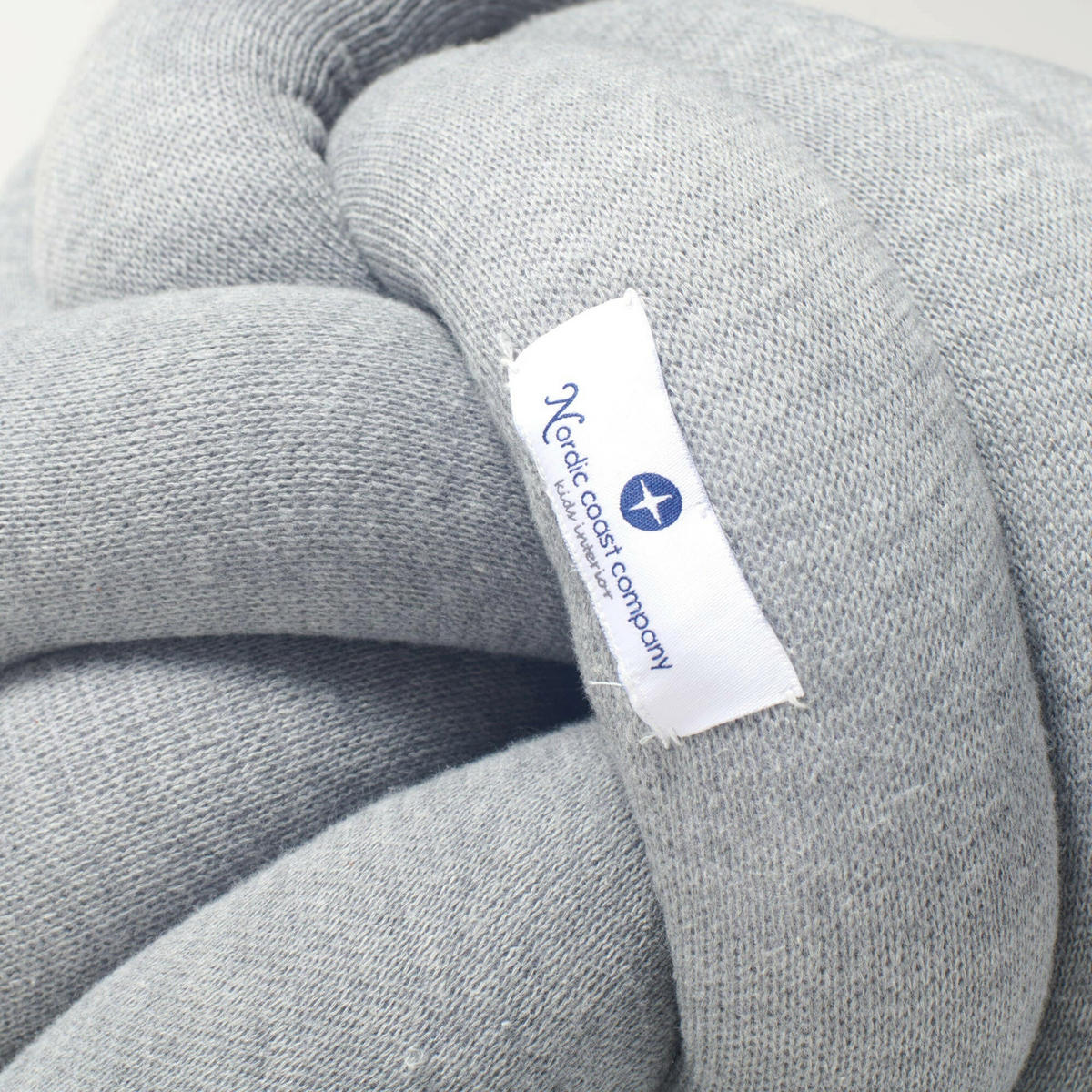 KNOTENKISSEN Strick Hellgrau - Hellgrau, Textil (40/40cm) - nordic coast company