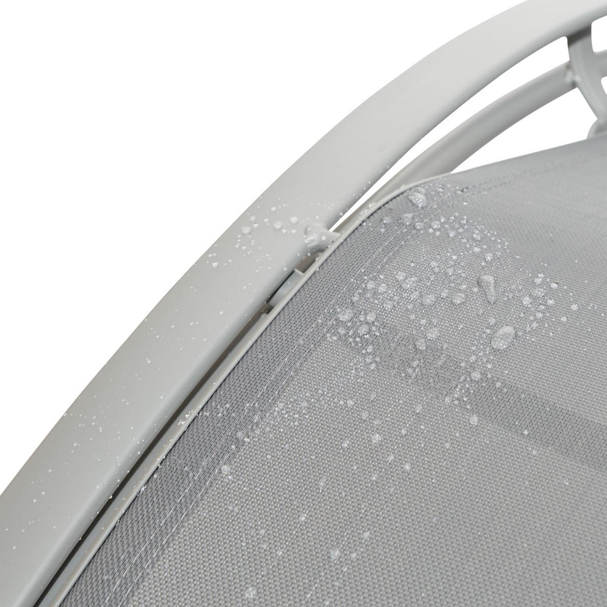 GARTENLIEGE RELAX grau - Grau, Textil/Metall (179/88/64cm) - IDIMEX