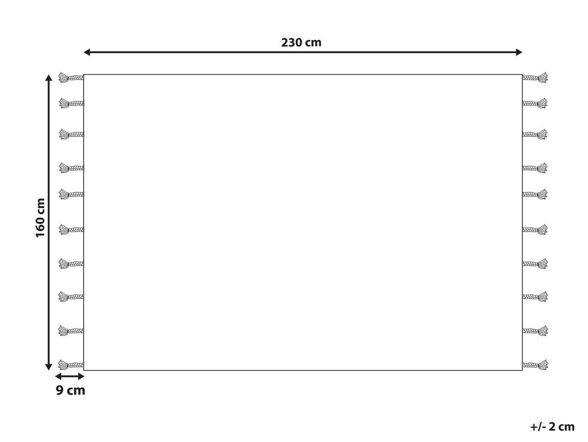 KURZFLOR-TEPPICH Hajipur 230/160 cm - Beige, Textil (160/230cm) - Beliani