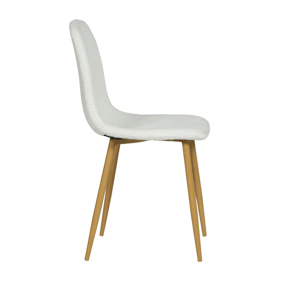 STUHL-SET 4 Stück in Eisen Webstoff Weiß - Eichefarben/Weiß, Holzwerkstoff/Textil (41/85/42cm) - Urban Meuble