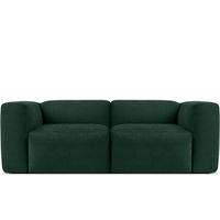 2-SITZER-MODULSOFA BUFFO mit extrem weicher und bequemer Sitzfläche, Gewebestoff, maritim - Grün, Textil (210/73/96cm) - KONSIMO®