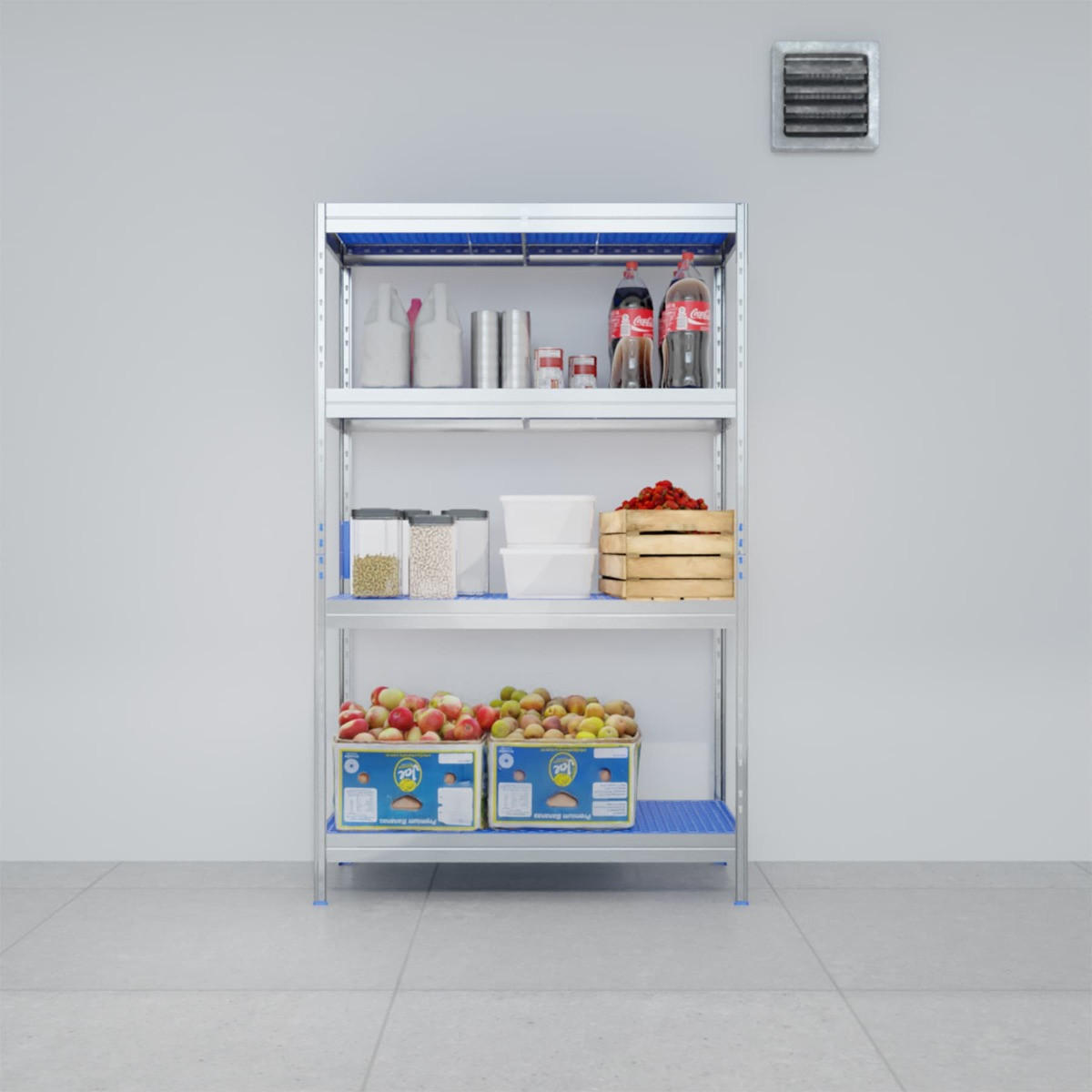 Thumbnail - AR Shelving Lebensmittelregal, Zink, Metall, 110x180x50 cm, Freizeit, Heimwerken, Werkstatt