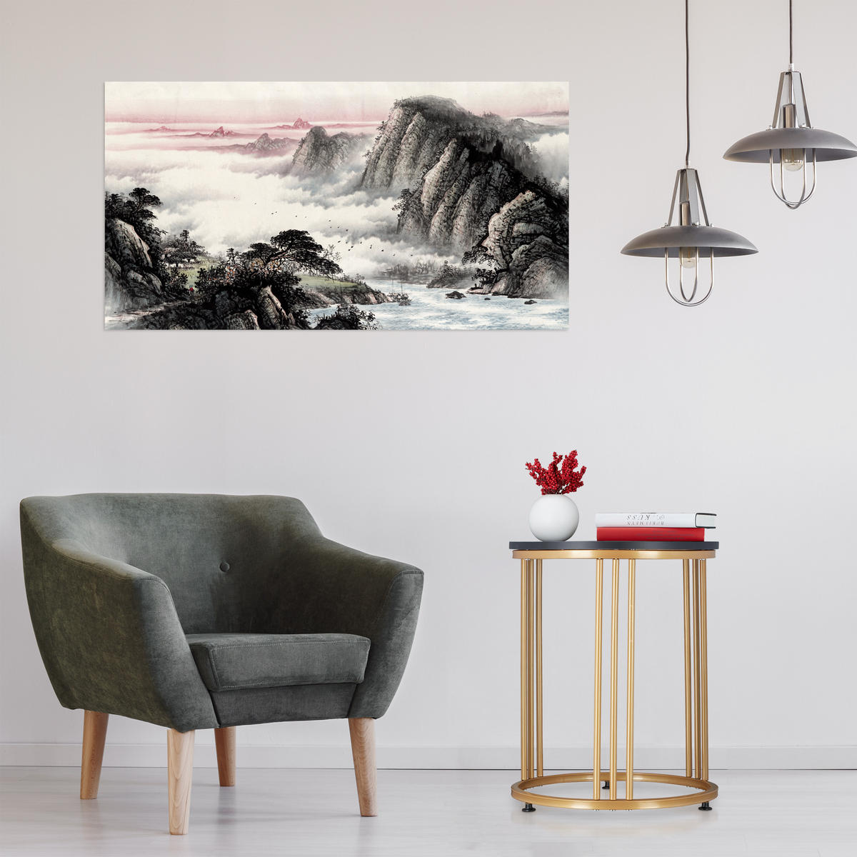 BEISTELLTISCH - Goldfarben, Holzwerkstoff/Metall (41/41/51cm) - Relaxdays