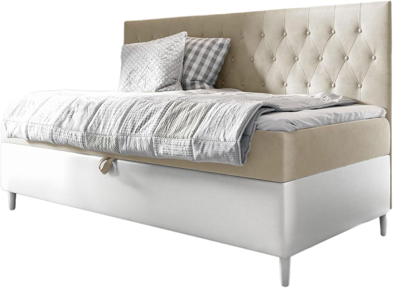 KINDERBETT FLIPPO 2 - Beige/Weiß, Holzwerkstoff (92/202cm) - Meblini