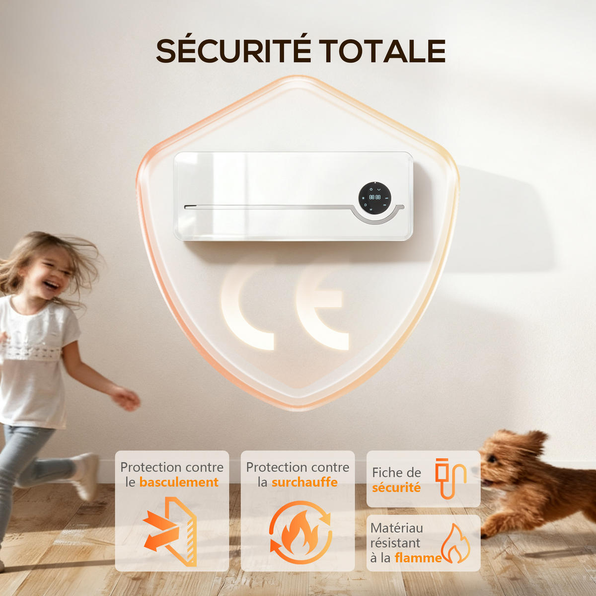 HEIZLÜFTER DE-17065 mit Timer & Thermostat Weiß - Weiß, Kunststoff (18.6/12.9/50cm) - ComfortXL