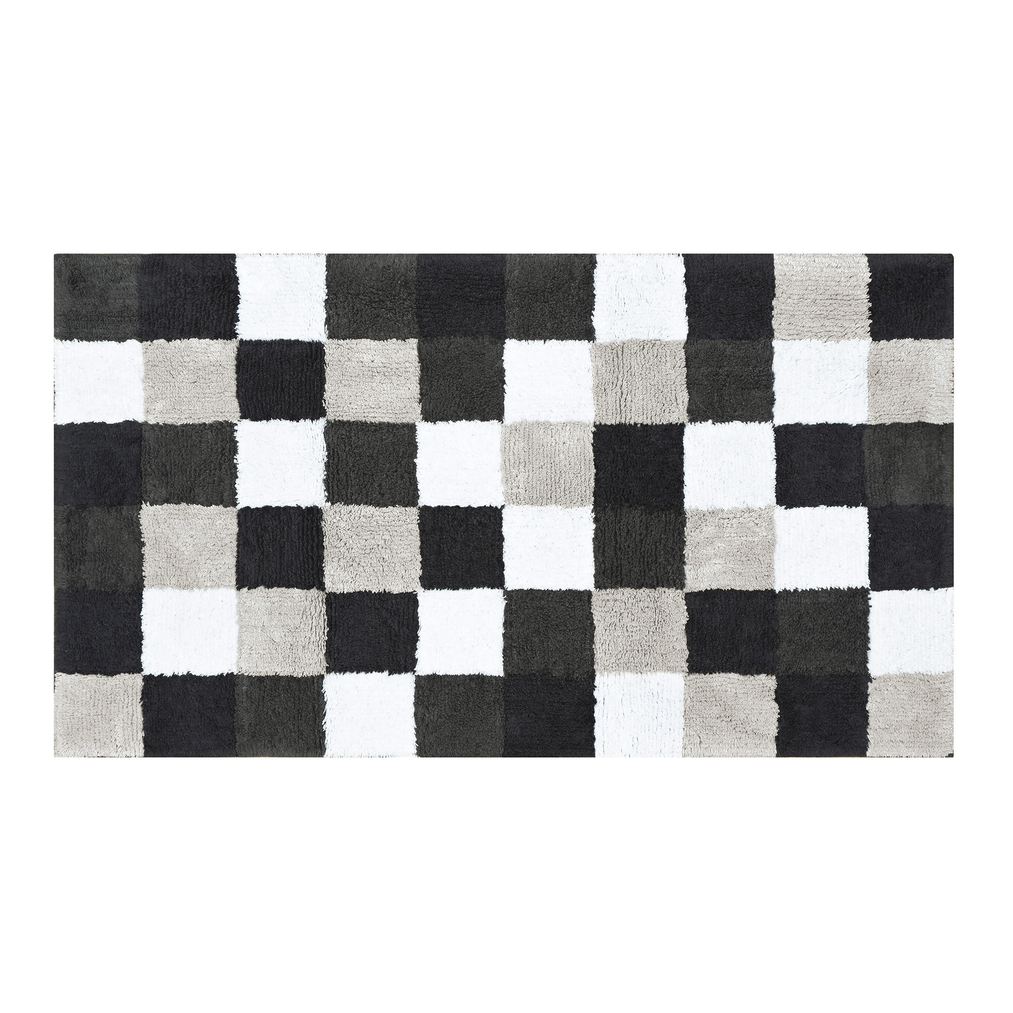 BADTEPPICH SQUARE 1011 STEIN - 77 - Grau, Textil (60/100cm) - Cawoe