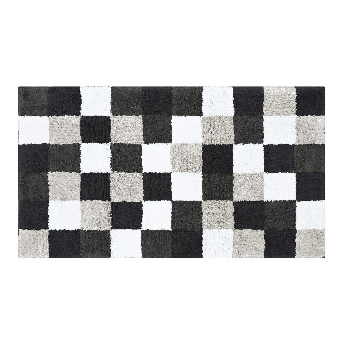 BADTEPPICH SQUARE 1011 STEIN - 77 - Grau, Textil (60/100cm) - Cawoe