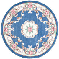 HANDTUFTTEPPICH Ming 150x150 cm - Blau, Textil (150/150cm) - THEKO