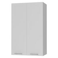 KÜCHENHÄNGESCHRANK Kvantum W4/60 Weiß Matt / Grau Matt 60 / 32,5 / 96cm - Weiß/Grau, Holz/Holzwerkstoff (60/96/32.5cm) - Feldmann-Wohnen