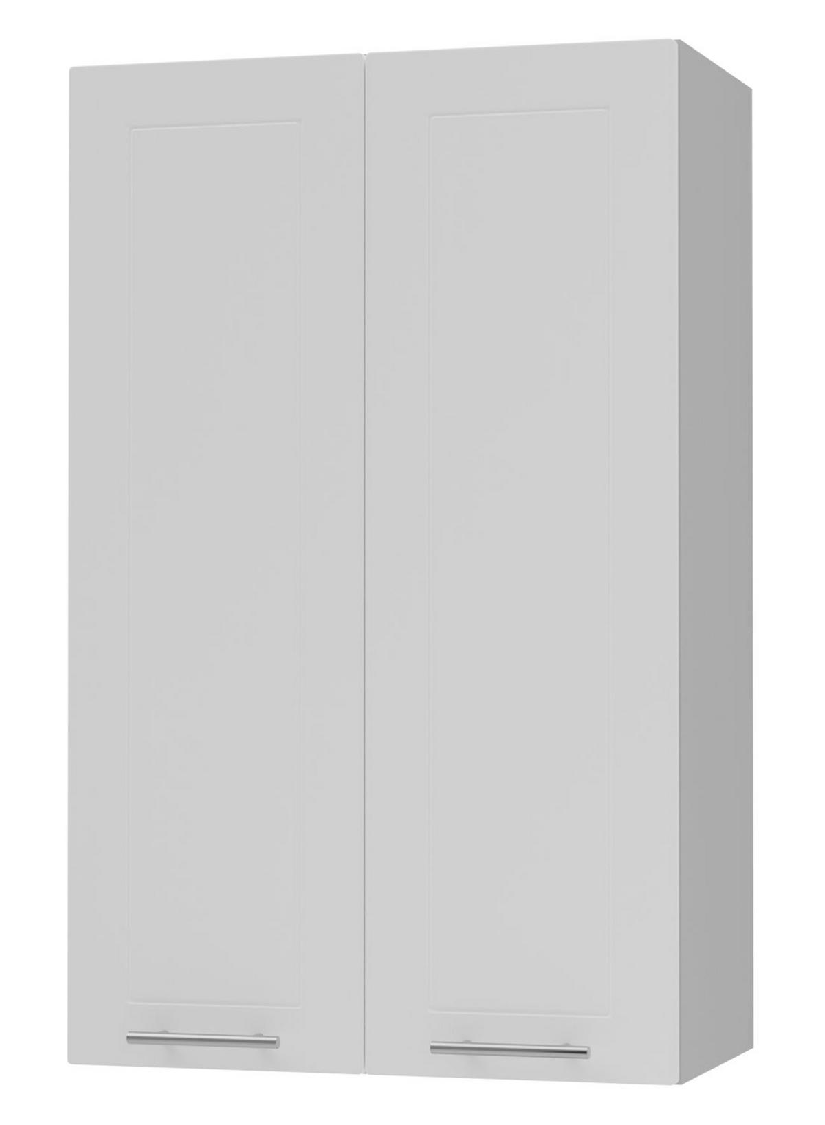 KÜCHENHÄNGESCHRANK Kvantum W4/60 Weiß Matt / Grau Matt 60 / 32,5 / 96cm - Weiß/Grau, Holz/Holzwerkstoff (60/96/32.5cm) - Feldmann-Wohnen