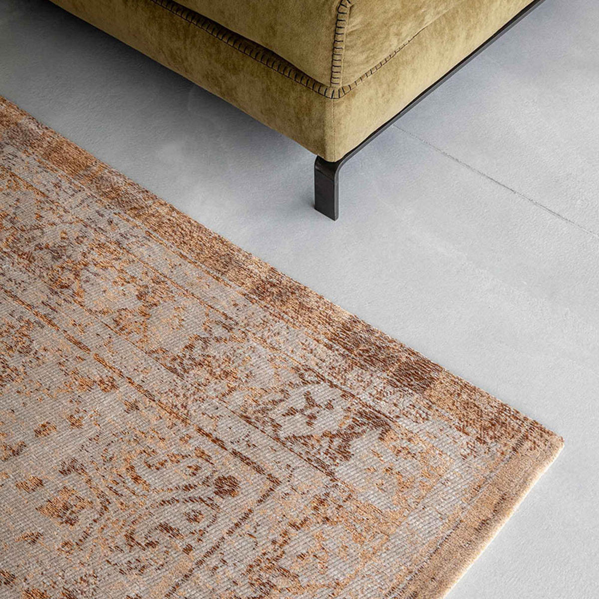 TEPPICH Salmon Fading World Medallion 240/340 cm - Gelb, Kunststoff/Textil (240/340cm) - Louis De Poortere