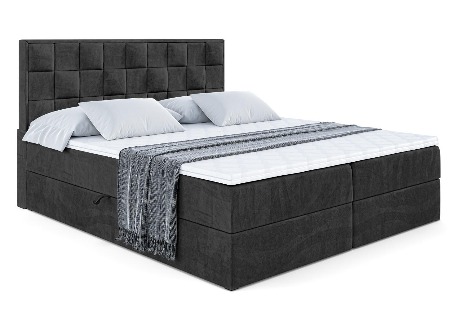 Altdecor Boxbett Schwarz 160x200 cm