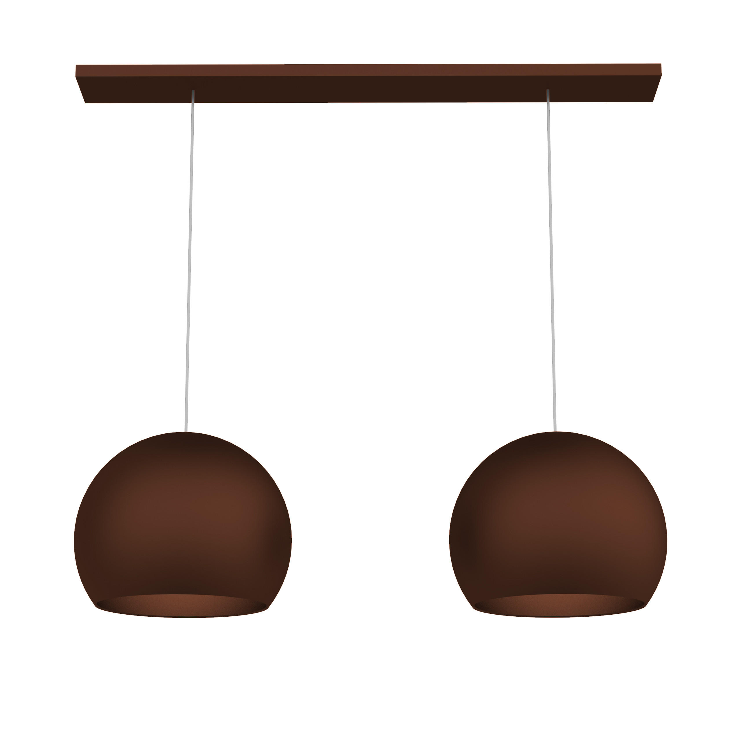 HÄNGELEUCHTE - Dunkelbraun, Metall (20/70/20cm) - Lumicom