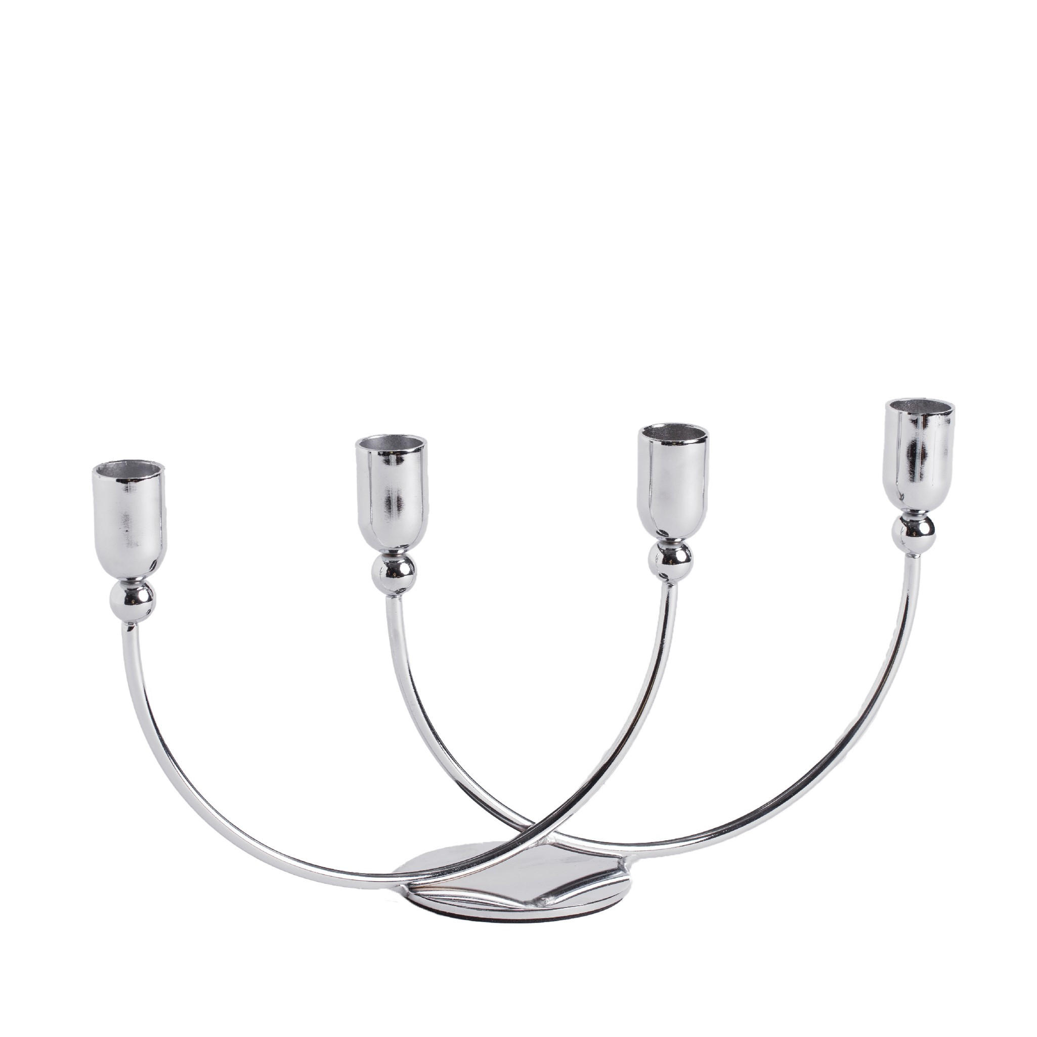 KERZENSTÄNDER Conceptosi - Silberfarben, Metall (8/15.5/31cm) - home&you
