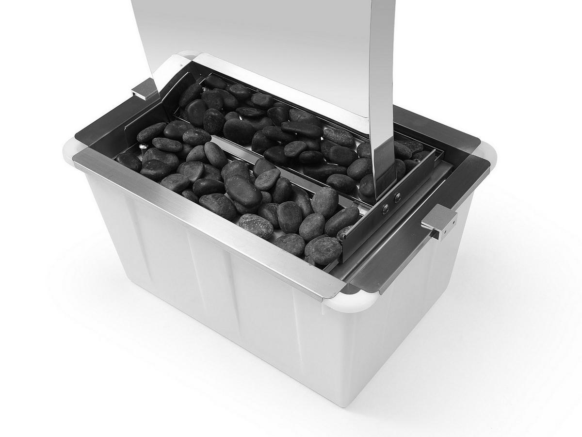 GARTENBRUNNEN - 48 cm x 34.2 cm - Metall - Silberfarben - HOKI - Silberfarben, Metall (34.2/48/130cm) - Vente-Unique