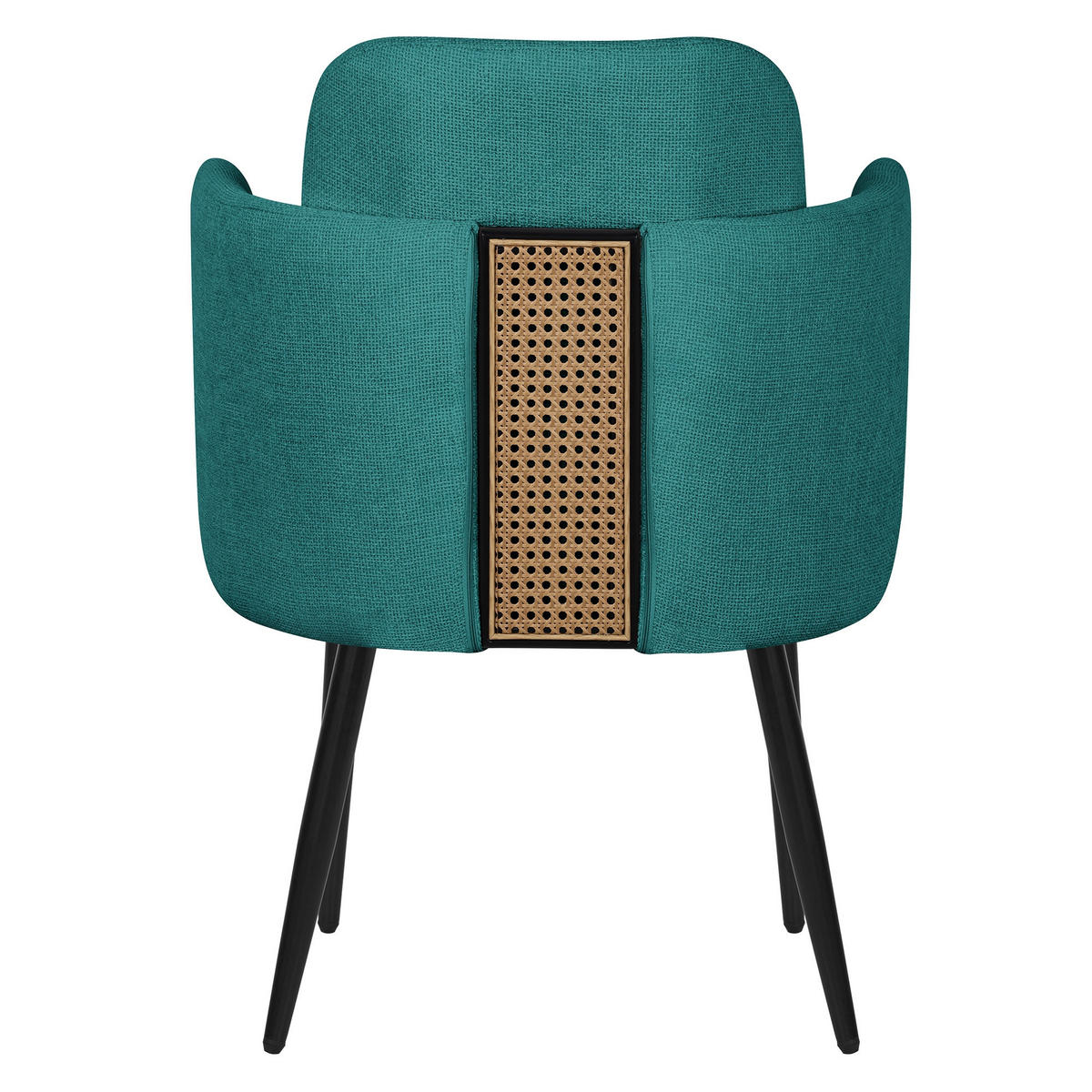 ESSZIMMERSTUHL Petrol mit Stoffbezug - Petrol/Schwarz, Textil/Metall (59/86/59cm) - ML-DESIGN