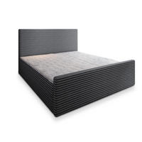 BOXBETT BRENTO 180x200 cm mit Matratze und Topper - Graphitfarben - Graphitfarben, Holz (180/200cm) - MASSENO