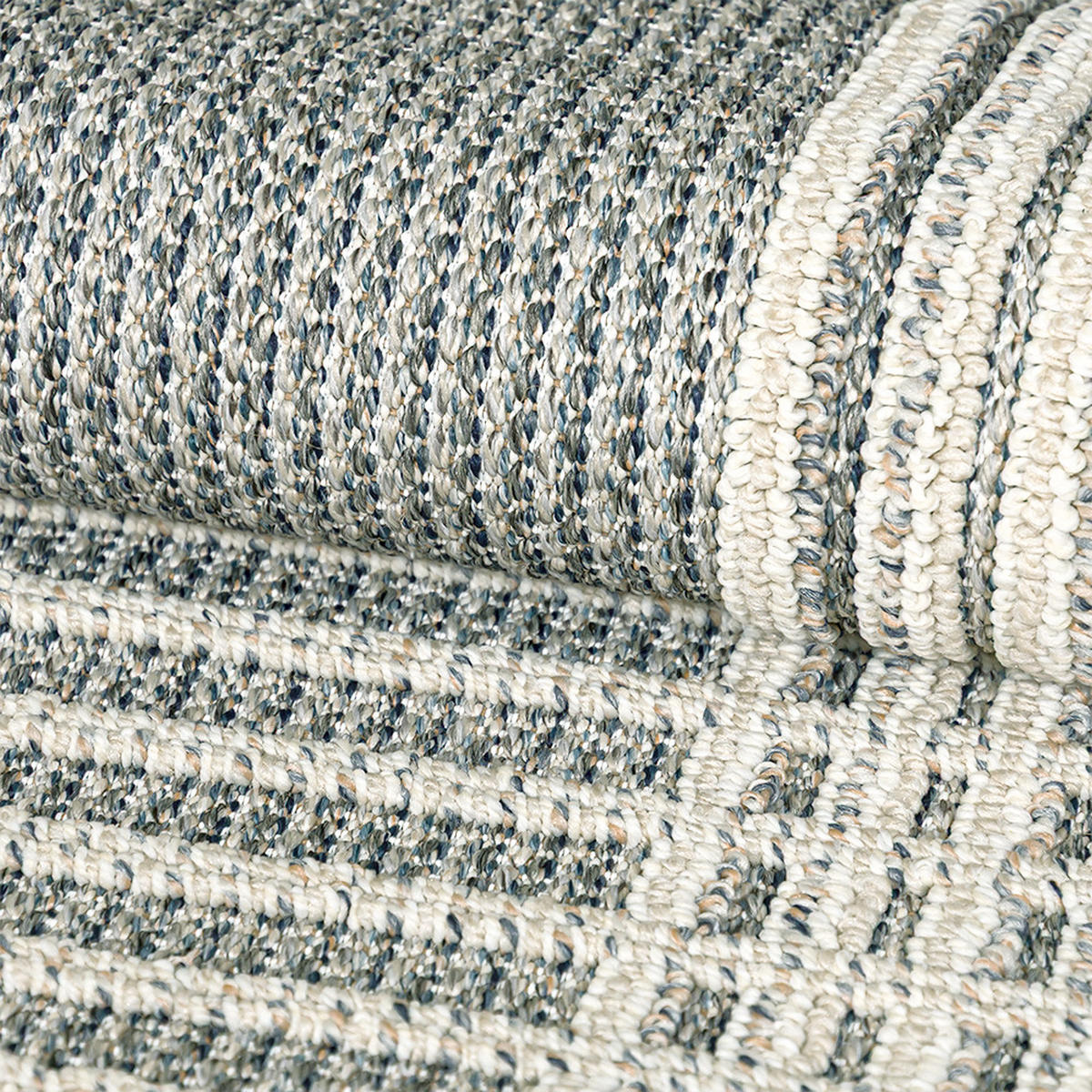TEPPICH In-& Outdoor Cangas Plano Mazovia 120x170cm Beige Grau Abstrakt Kurzflor - Beige, Textil (120/170cm) - Mazovia