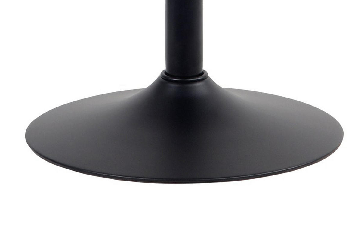 BARHOCKER Emil Kunstleder creme - Schwarz/Naturfarben, Kunststoff/Metall (48/107/54cm) - TPFLiving