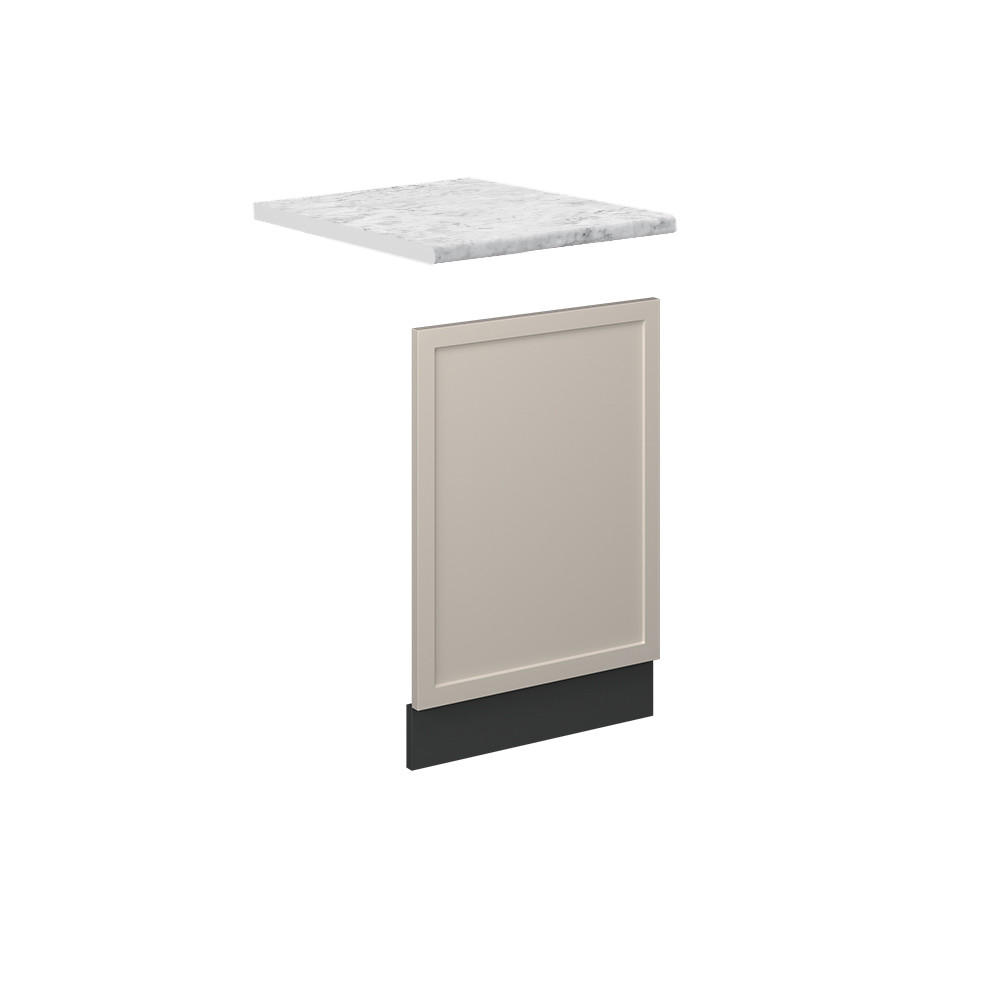 FRONTBLENDE Fame-Line GrauBeige 45 cm, AP Marmor - Greige/Anthrazit, Holzwerkstoff (45/67.4/1.6cm) - Vicco