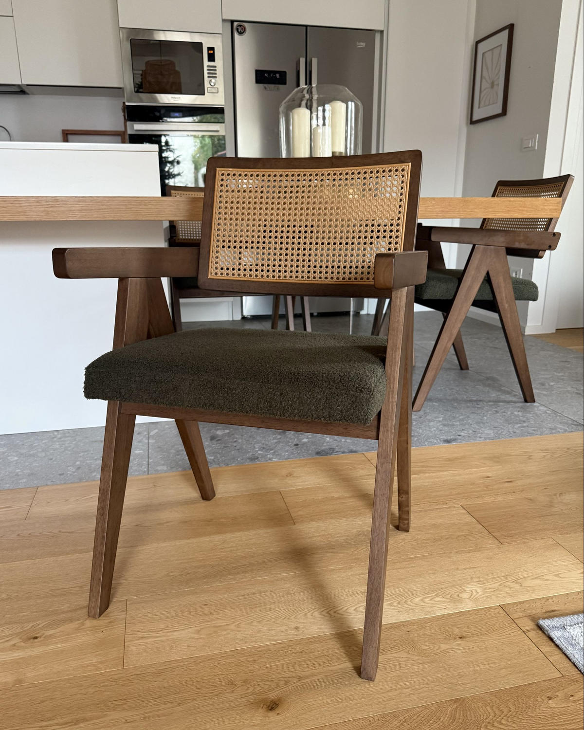 JÍDELNÍ ŽIDLE 2 ks sada Dřevo Hnědá/Zelená Ava - zelená barva/hnědá, dřevo (55/85/62cm) - Beliani