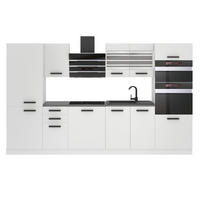 KÜCHENZEILE Mila 300 cm, ohne Arbeitsplatten, Weiß matt - Weiß, Holz (300/204/60cm) - B BELINI GROUP