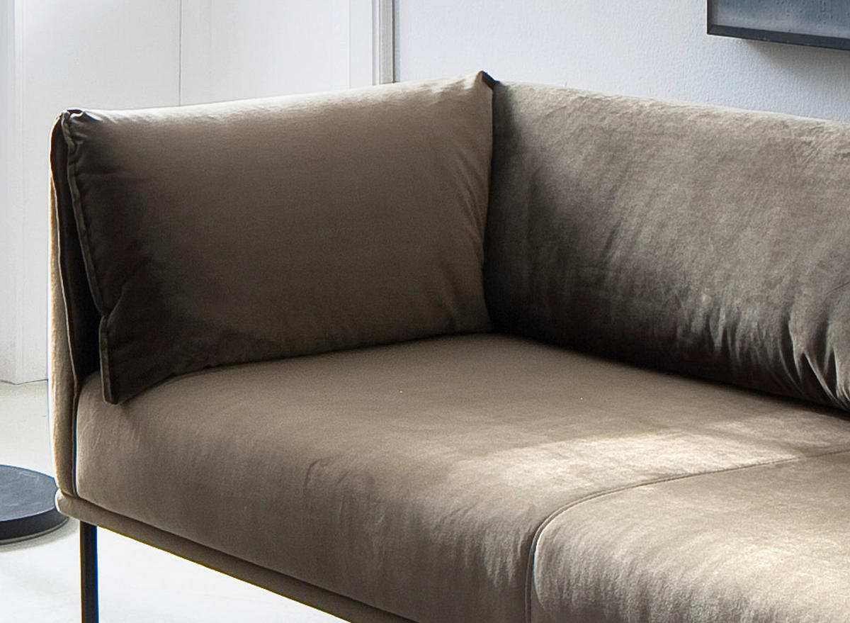 SOFA CARRY Grün Webstoff - Grün, Textil (226/76/89cm) - KAWOLA