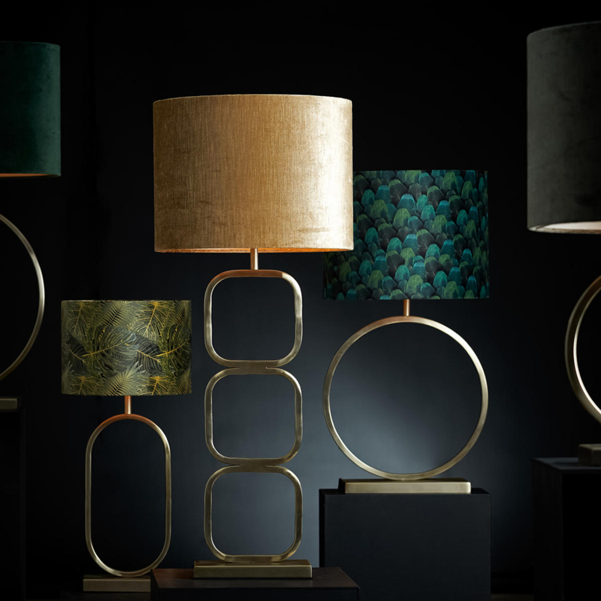 LAMPENSCHIRM Edelstein Bronze Ø40/30 cm - Bronzefarben, Textil (40/40/30cm) - Light & Living