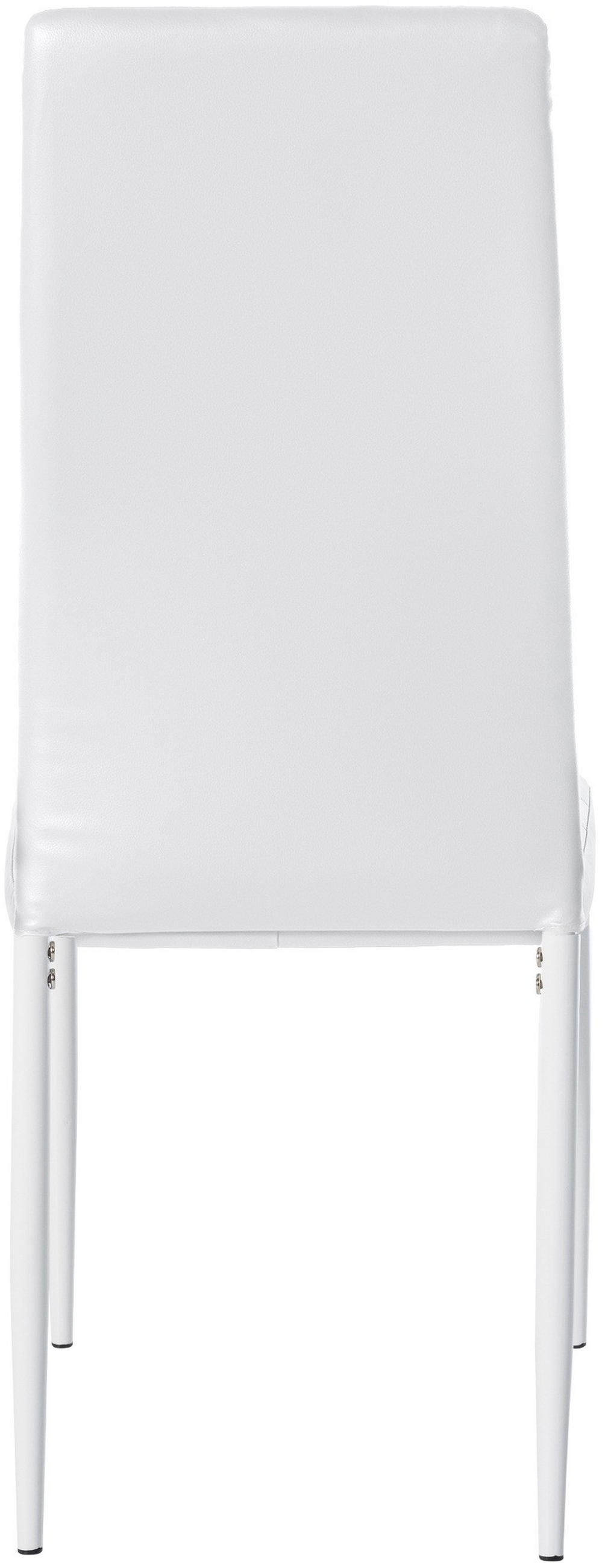 ESSZIMMERSTUHL Hador Kunstleder Weiß Wohnzimmerstuhl - Weiß, Leder (41.5/99/40cm) - DELUKE