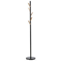 KLEIDERSTÄNDER Metall/Kiefernholz schwarz 170 cm Albin - Hellbraun/Schwarz, Metall (30/170/30cm) - Beliani
