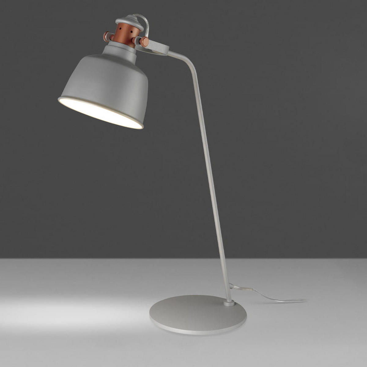 TISCHLAMPE Stahl Grau - Grau, Metall (18/42/60cm) - ANGEL CERDA