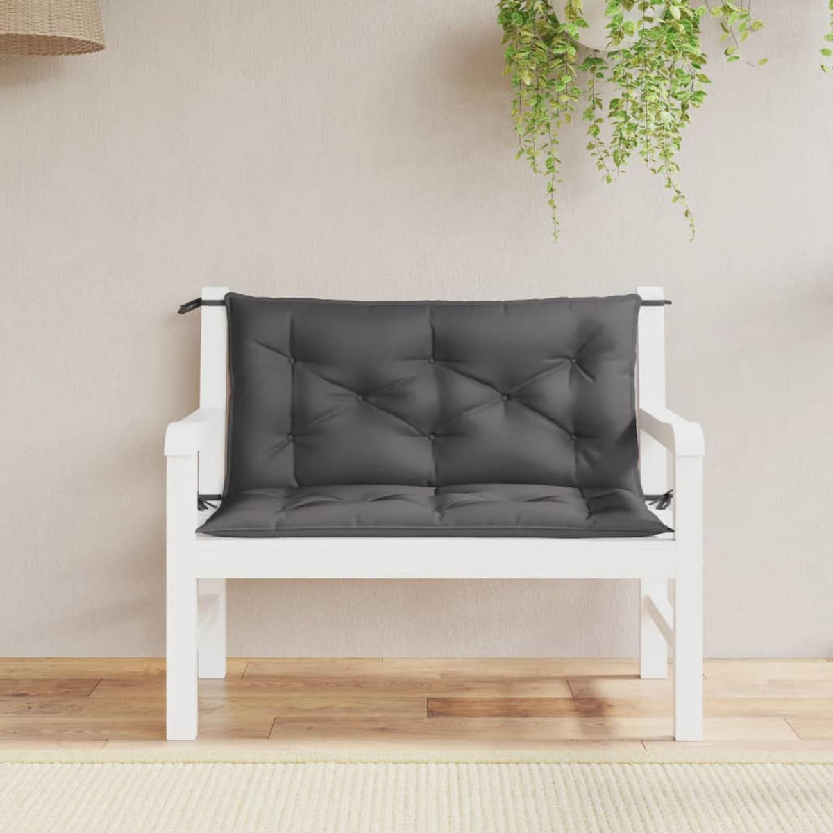 GARTENBANK-AUFLAGEN 2 Stk. Anthrazit 100/50/7 Cm Oxford-Gewebe - Anthrazit, Textil (50/7/100cm) - vidaXL