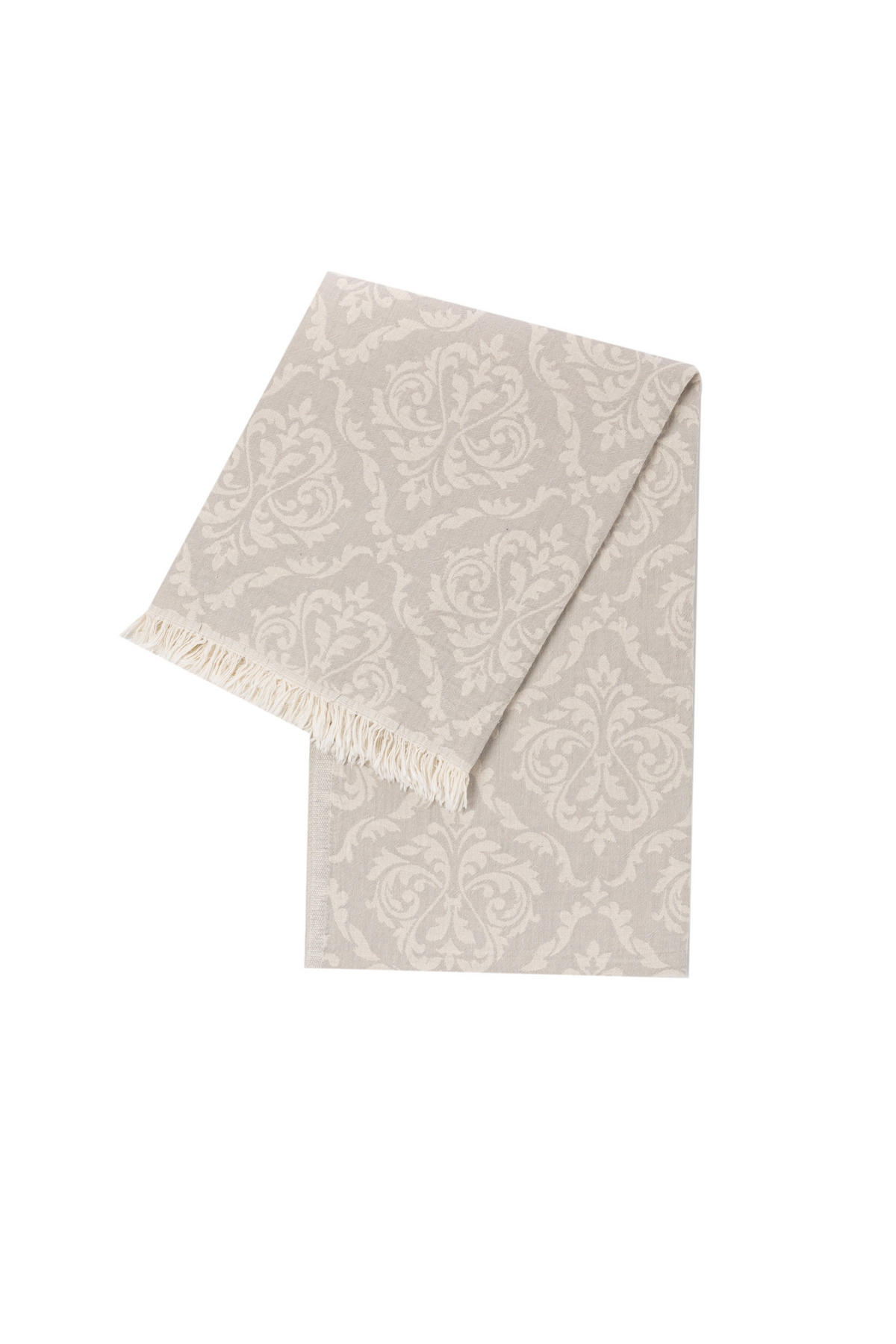 VILLA Strandtuch Barok style 100x180 Grau für Babys geeignet 100%Baumwolle Hamamtuch Saunatuch Mehrzweck - Grau, Textil (100/180cm) - Villa Möbel