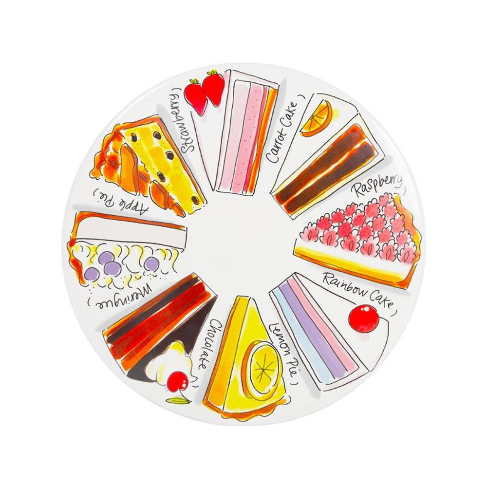TORTENPLATTE Lieblingskuchen in Bunt - 33cm - Multicolor, Keramik (32.7/9.2/32.9cm) - Blond Amsterdam