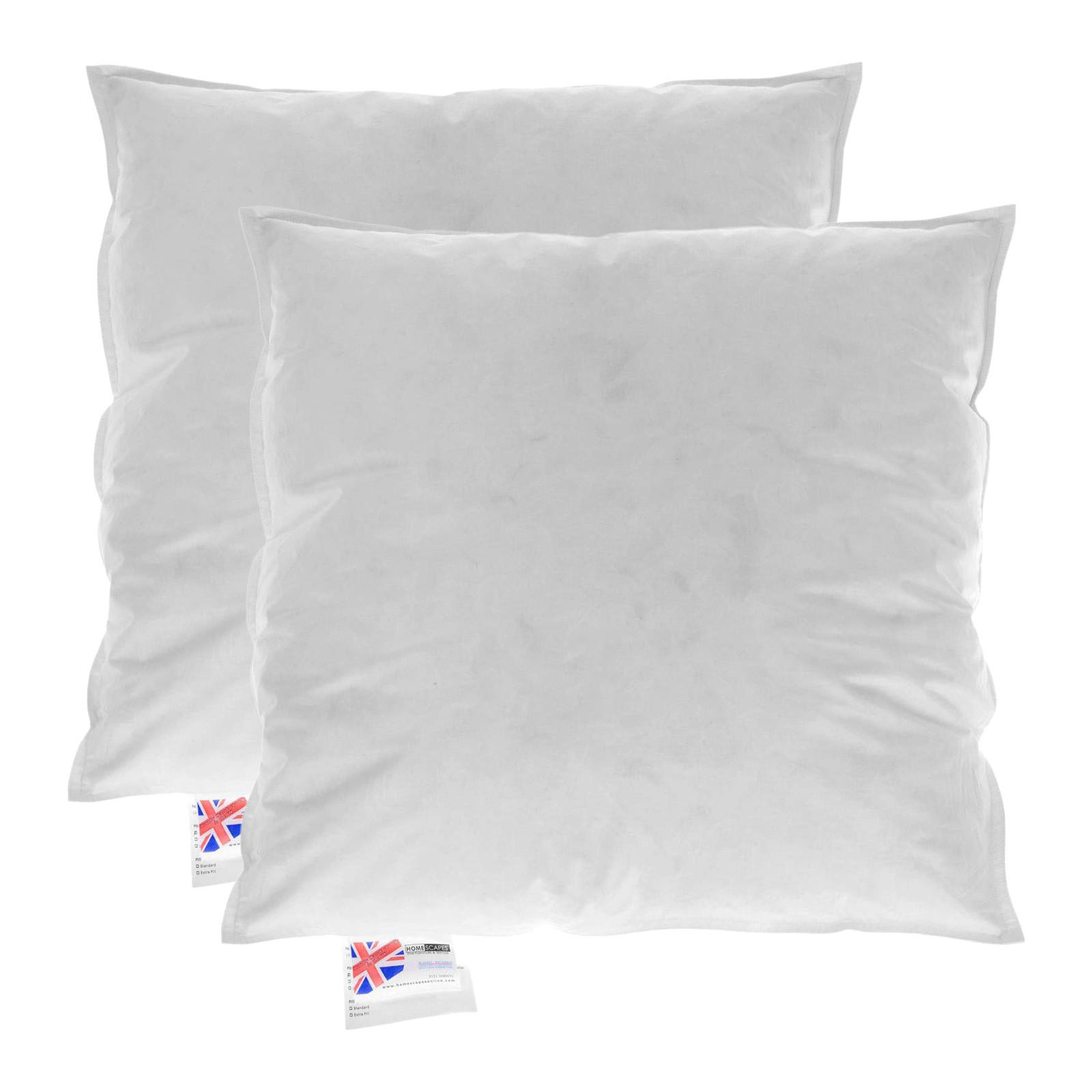 FÜLLKISSEN 2er-Set – 50/50 cm, Gänsefedern & Daunen - Weiß, Textil (50/50cm) - Homescapes