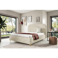 POLSTERBETT LANA Bettkasten Lattenrost 180x200 Beige - Beige, Holz (180/200cm) - Furnistar