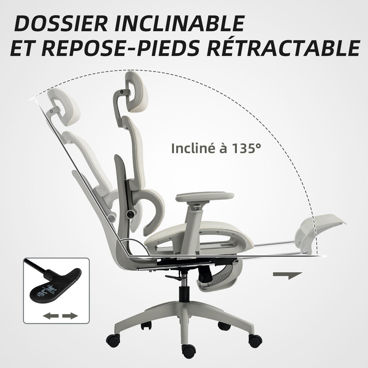 DREHSTUHL DE-11858 mit 3D-Armlehnen & neigbarer Rückenlehne Beige - Beige, Textil (64/122/66cm) - ComfortXL