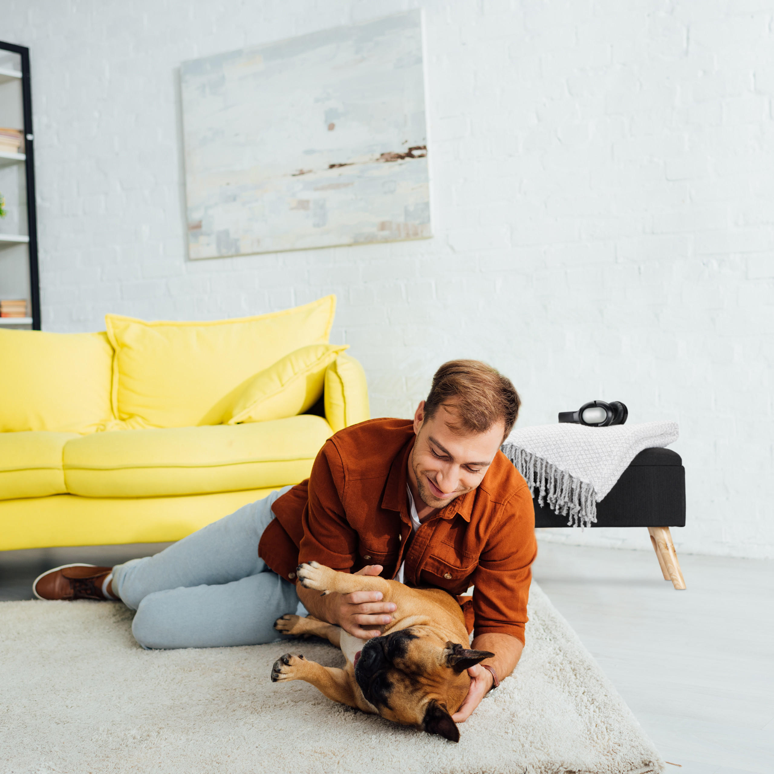 Thumbnail - Relaxdays Sitzbank, Schwarz, Holzwerkstoff, Holz, Textil, 79.5x39.5x39.5 cm, Wohnzimmer, Hocker, Sitzhocker